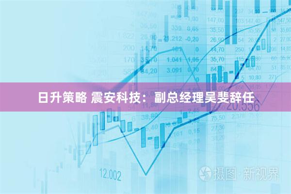 日升策略 震安科技：副总经理吴斐辞任
